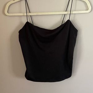 Plain black tank top